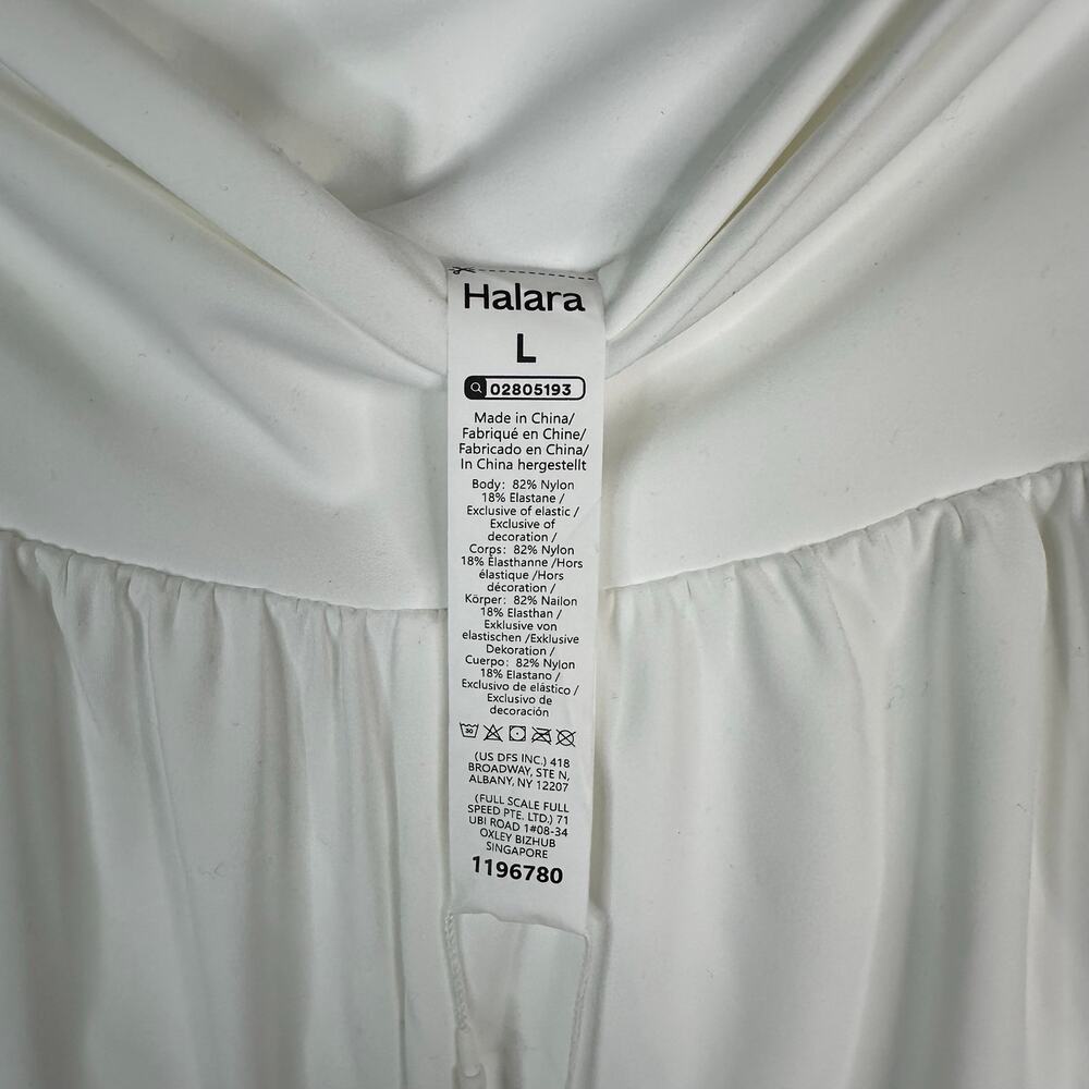 Halara SoftlyZero Airy Flowy Athletic Shorts Skort Style White Sz L NWT - Picture 3 of 9